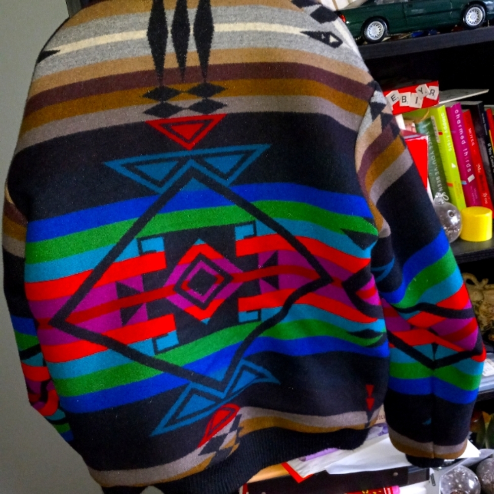 Vtg Pendleton wool bomber jacket mens L